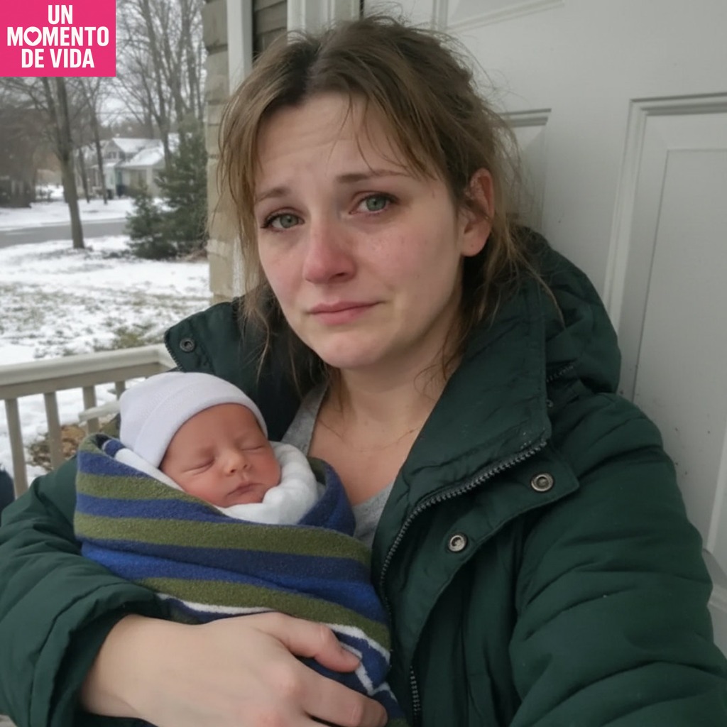 Cuando regresé del hospital con nuestra bebé recién nacida, mi esposo había cambiado las cerraduras – Veinte horas después, apareció golpeando y gritando